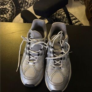 Silver Adidas Running Sneakers